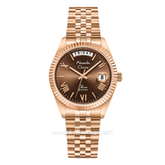 Alexandre Christie Passion AC 5014 LEBRGBO Brown Dial Rose Gold Stainless Steel Strap
