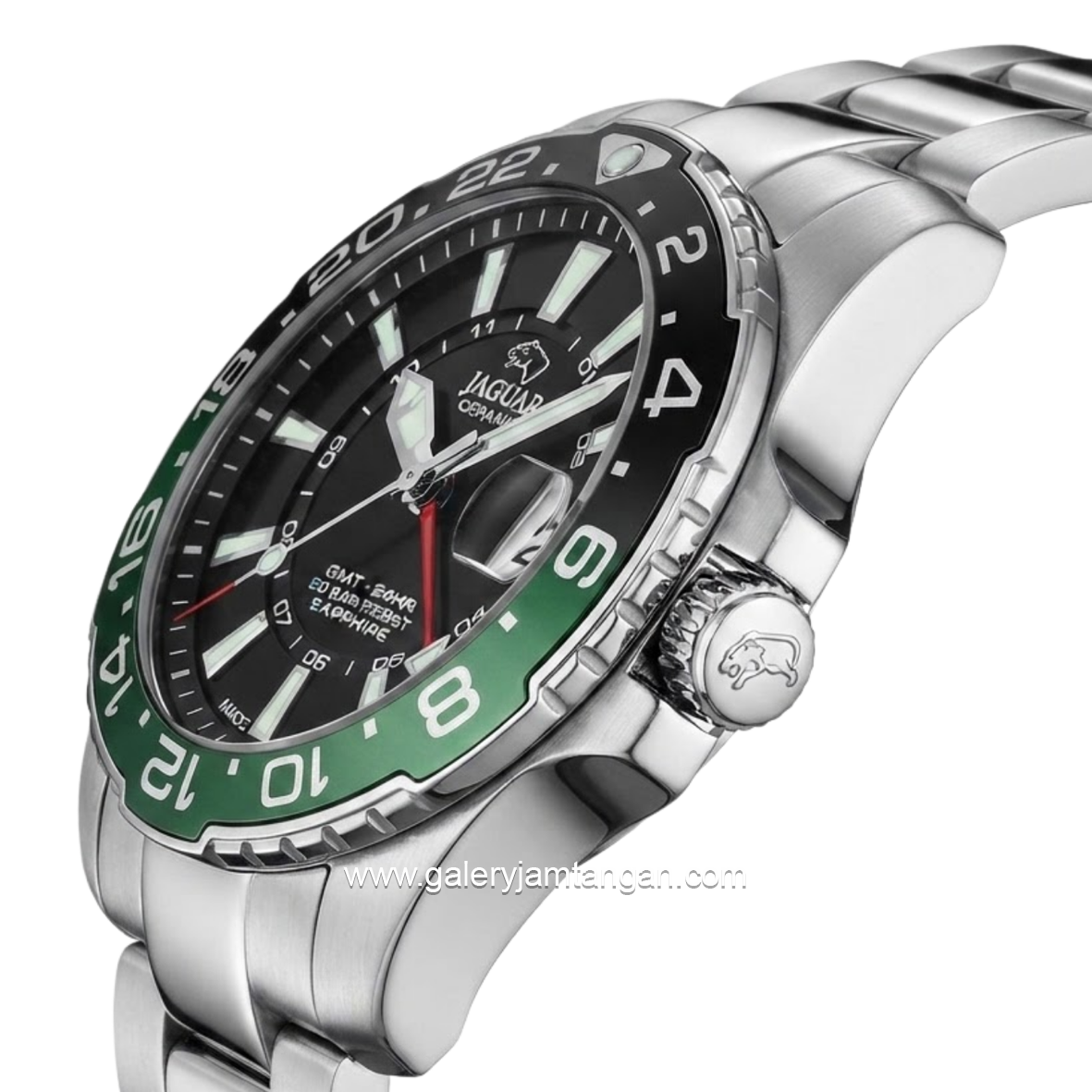 JAGUAR J1011/5 Silver Dial Black Stainless Steel Swiss Made