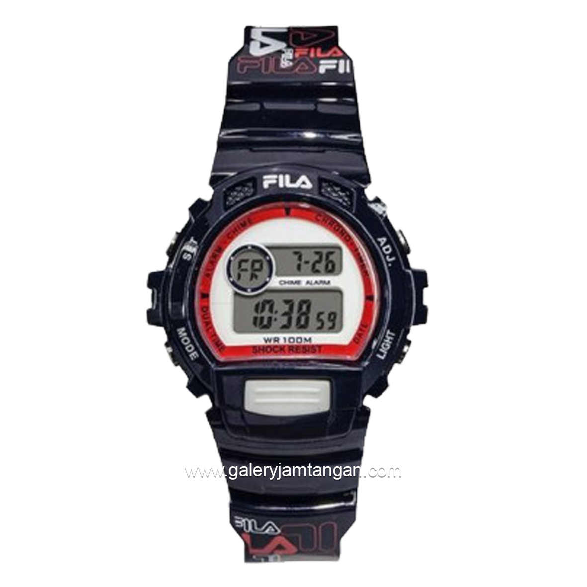 FILA 38-191-002 Digital Navy Dial White Resin Strap