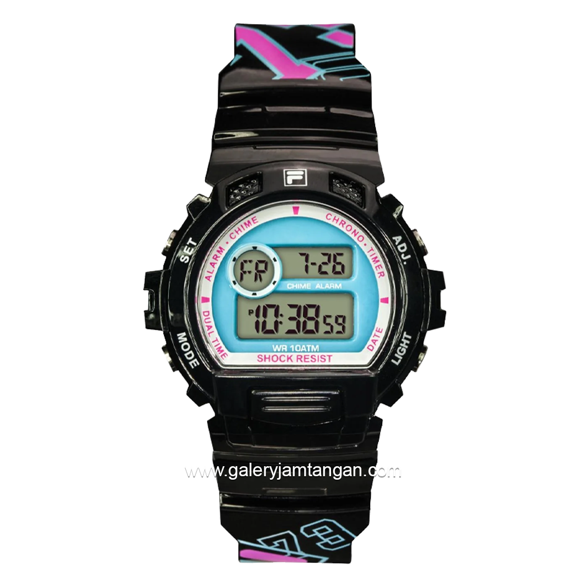 FILA 38-191-102 Digital Black Dial Blue Resin Strap