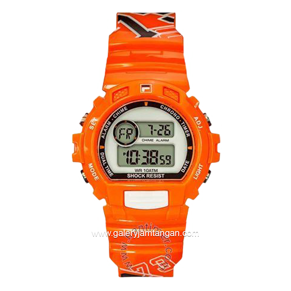 FILA 38-191-105 Digital Full Orange Resin Strap