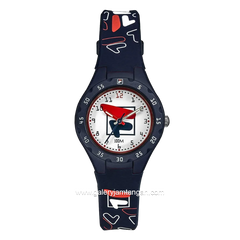 FILA 38-204-001 Navy Dial White Rubber Strap