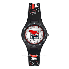 FILA 38-204-002 Black Dial White Rubber Strap