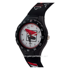FILA 38-204-002 Black Dial White Rubber Strap