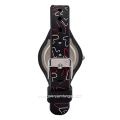 FILA 38-204-002 Black Dial White Rubber Strap