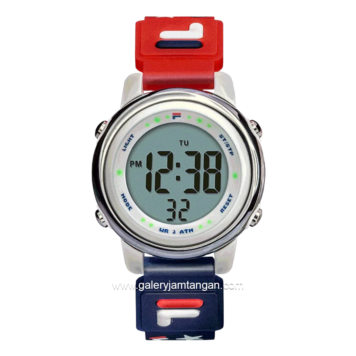 FILA 38-218-007 Digital Navy Red Silicone Strap