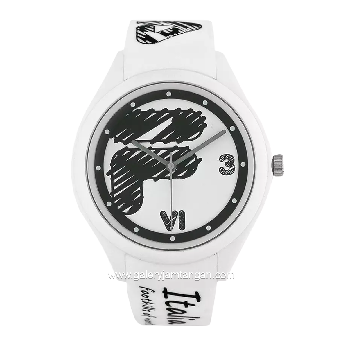 FILA 38-321-303 White Dial White Silicone Strap