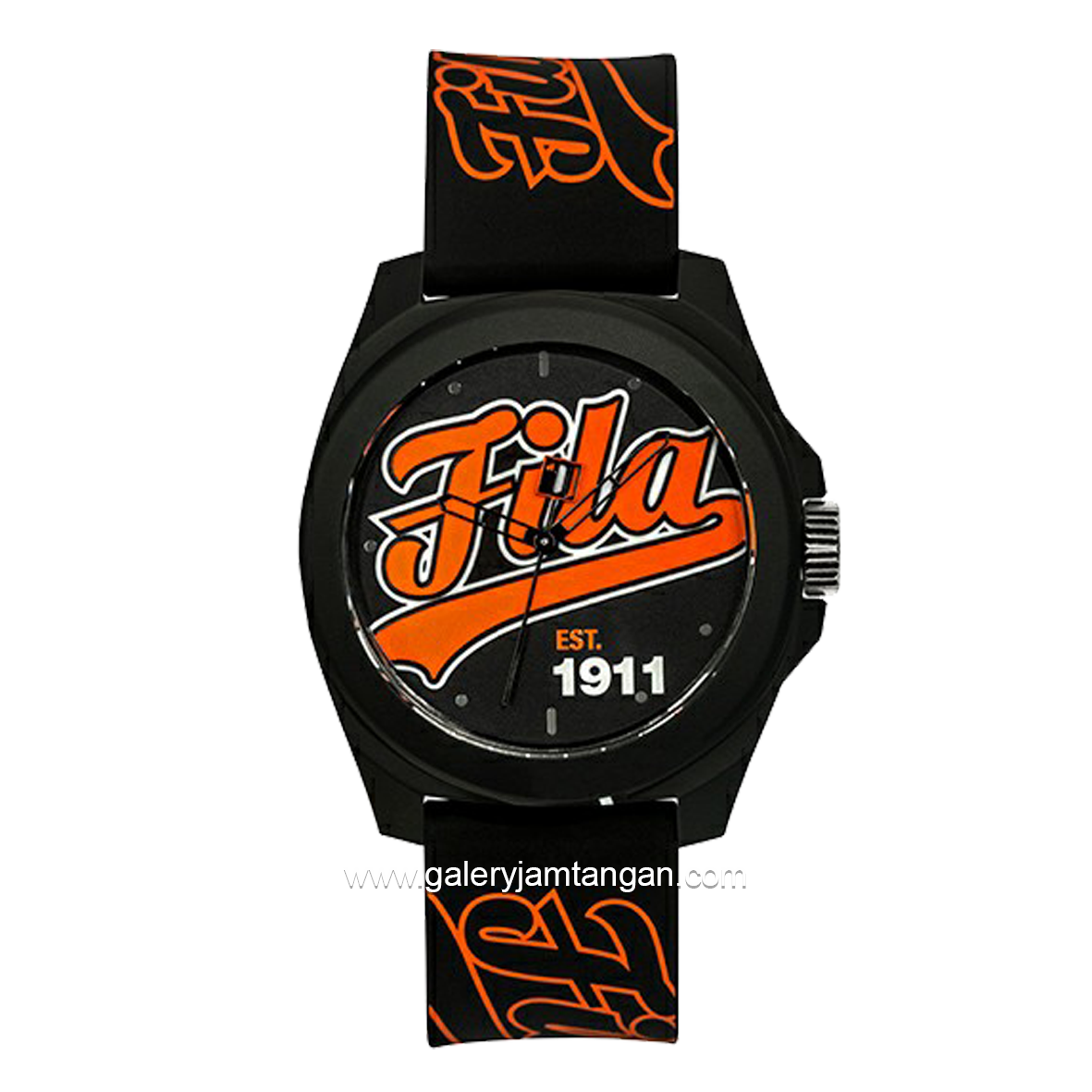 FILA 38-330-001 Black Dial Black Silicone Strap