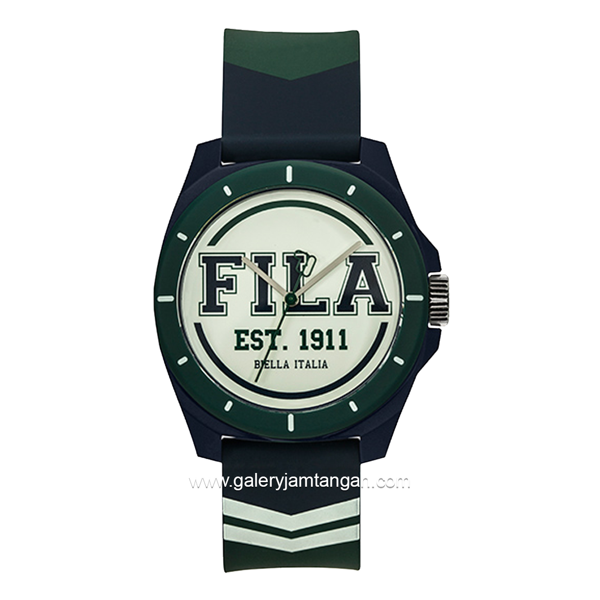 FILA 38-331-001 Green Dial White Silicone Strap