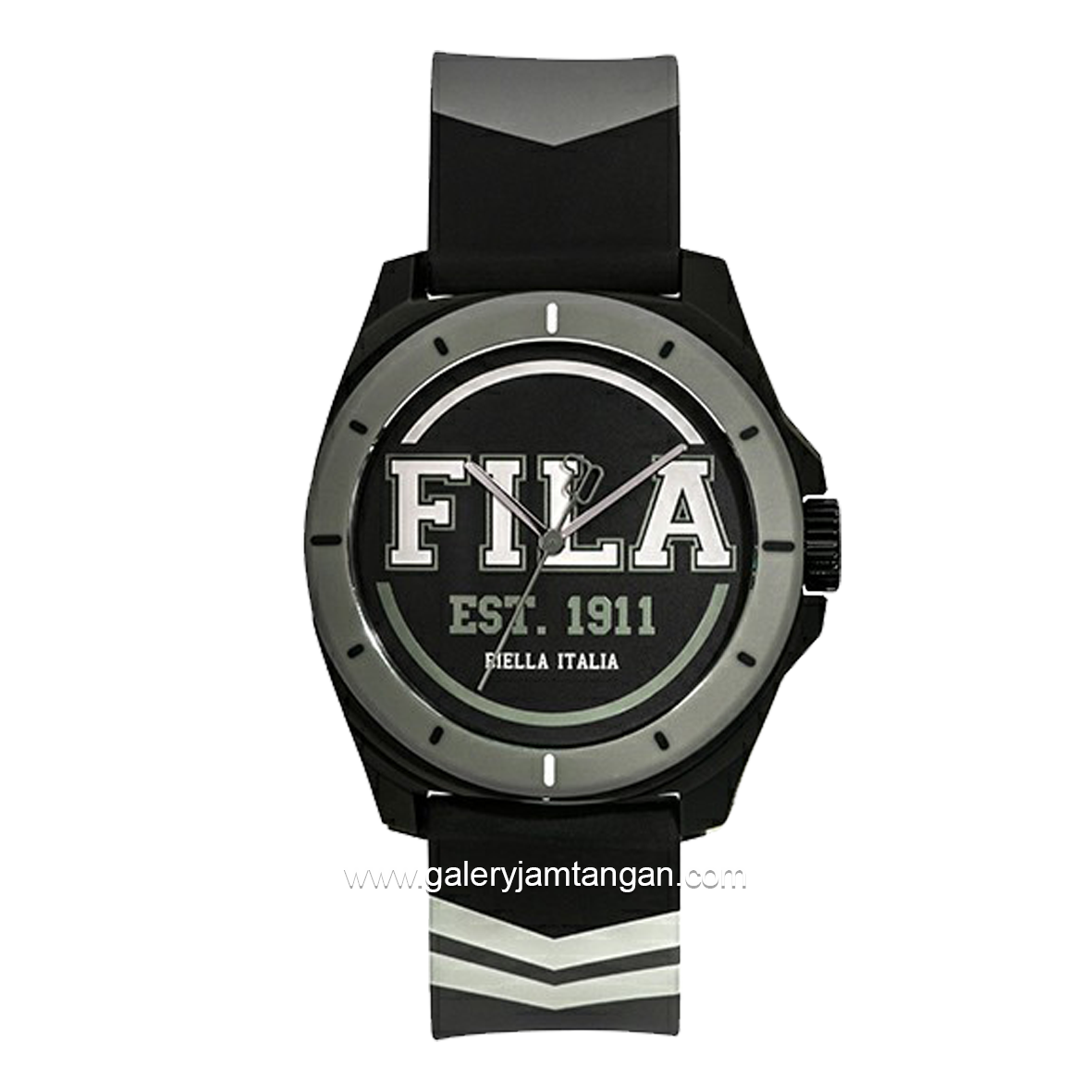 FILA 38-331-005 Black Dial Black Silicone Strap