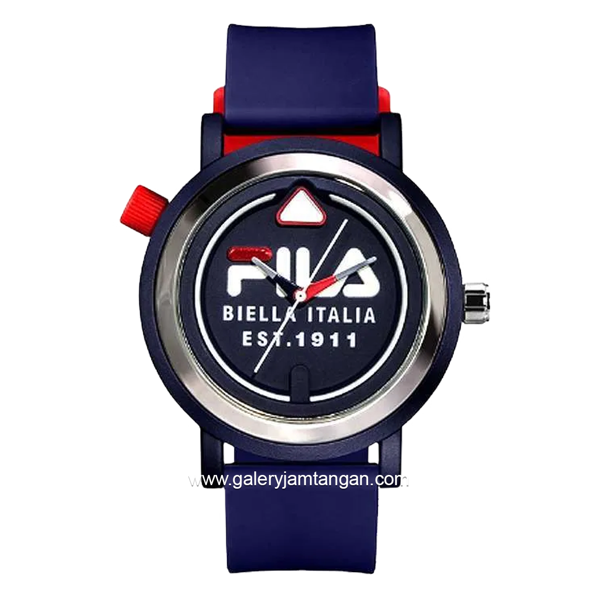 FILA 38-341-002 Blue Ring Silver Silicone Strap