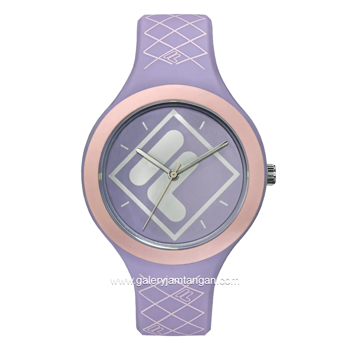 FILA 38-342-006 Purple Ring Pink Silicone Strap