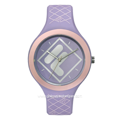 FILA 38-342-006 Purple Ring Pink Silicone Strap