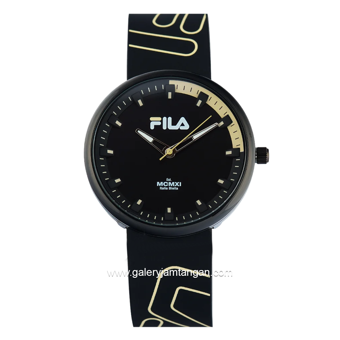 FILA 38-344-002 Black Dial Black Rubber Strap