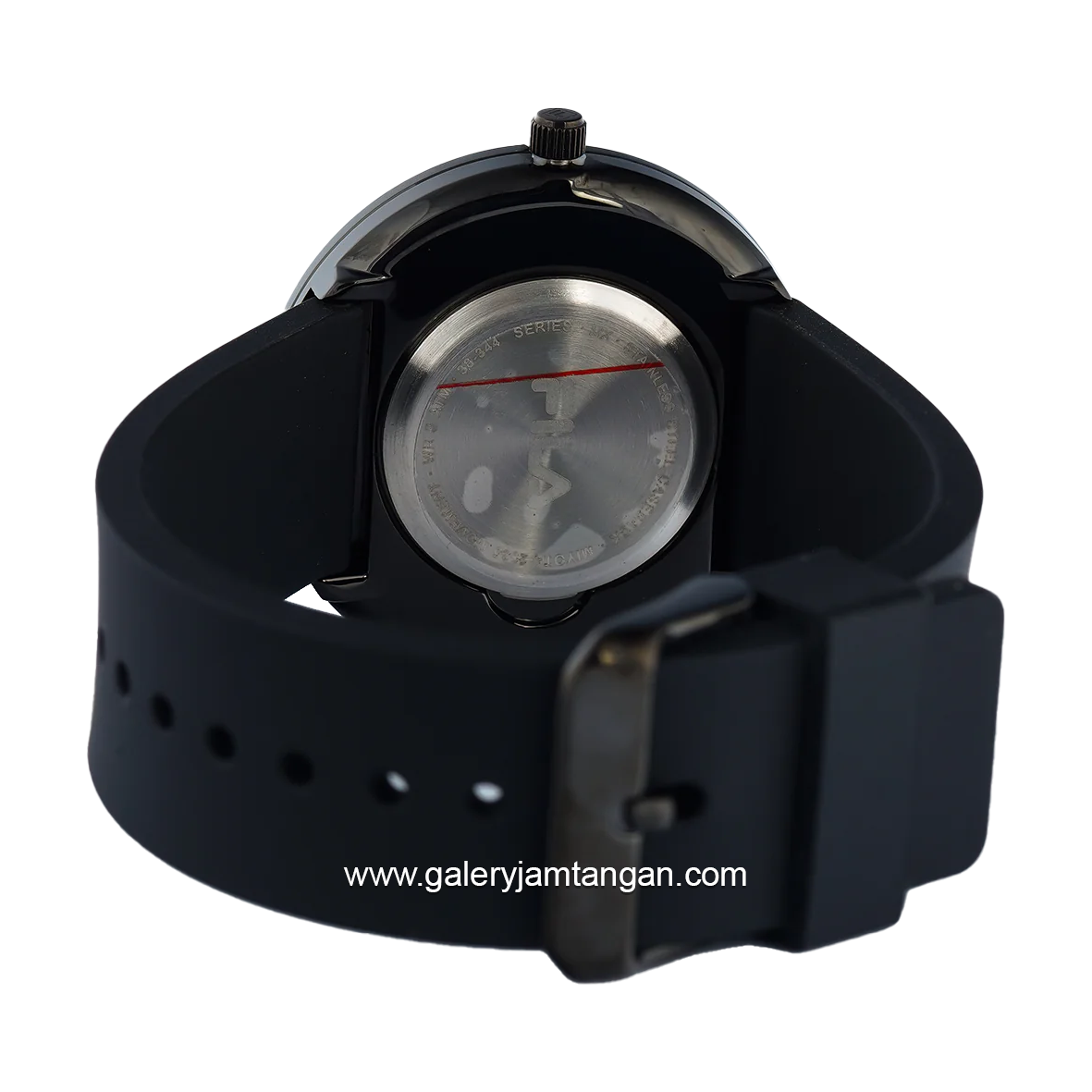 FILA 38-344-002 Black Dial Black Rubber Strap