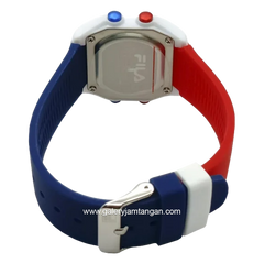FILA 38-349-001 Digital Red Blue Ring White Rubber Strap