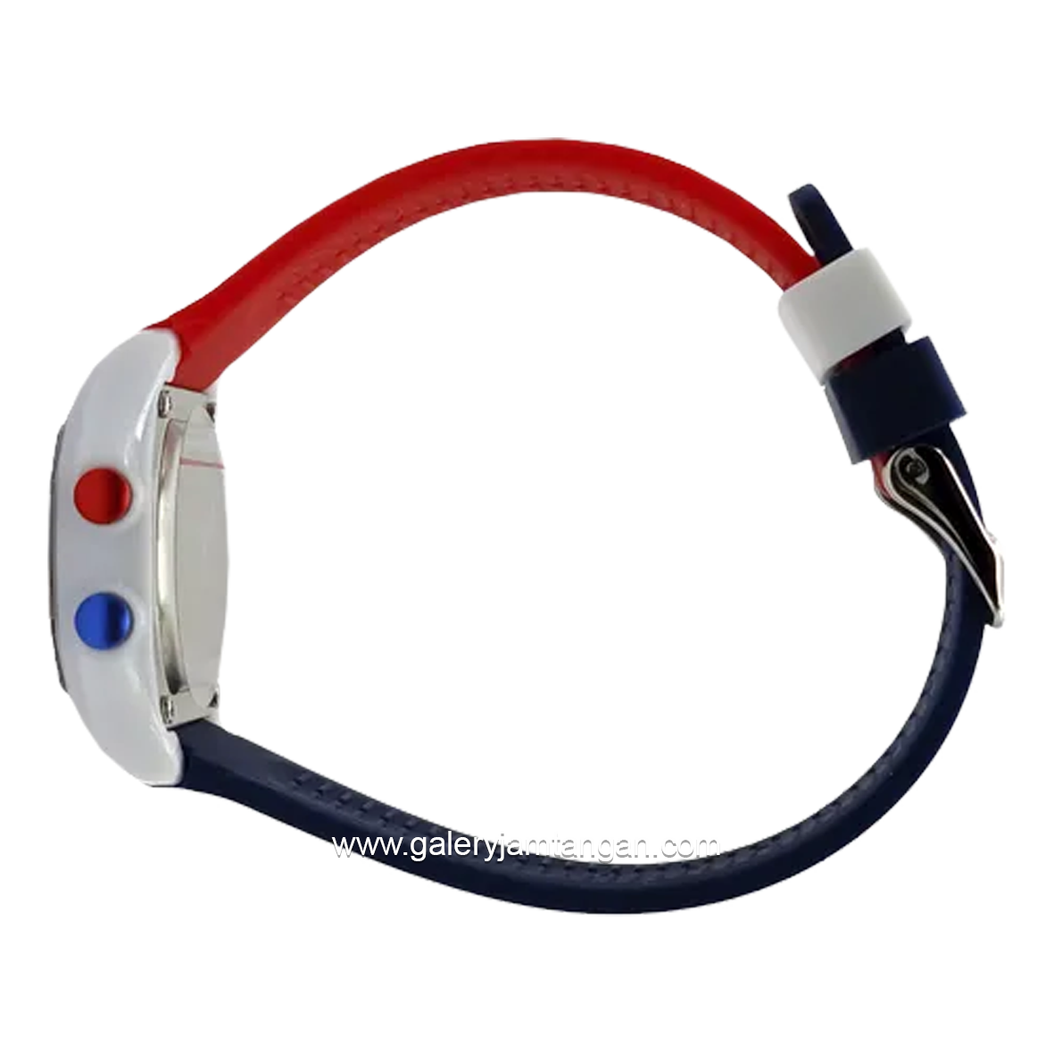 FILA 38-349-001 Digital Red Blue Ring White Rubber Strap