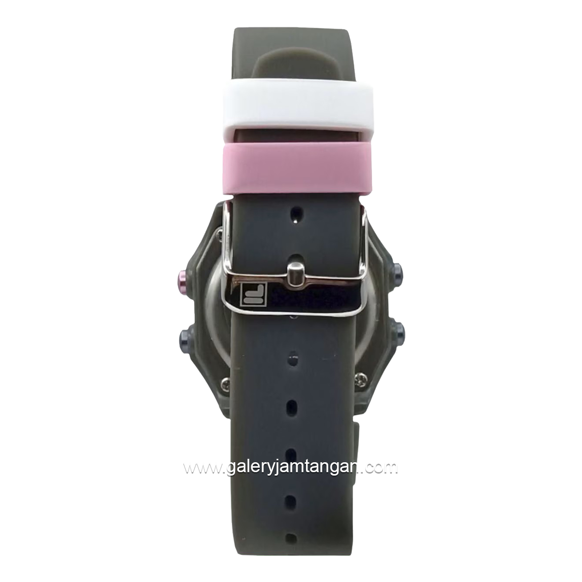 FILA 38-349-004 Grey Dial Pink Rubber Strap