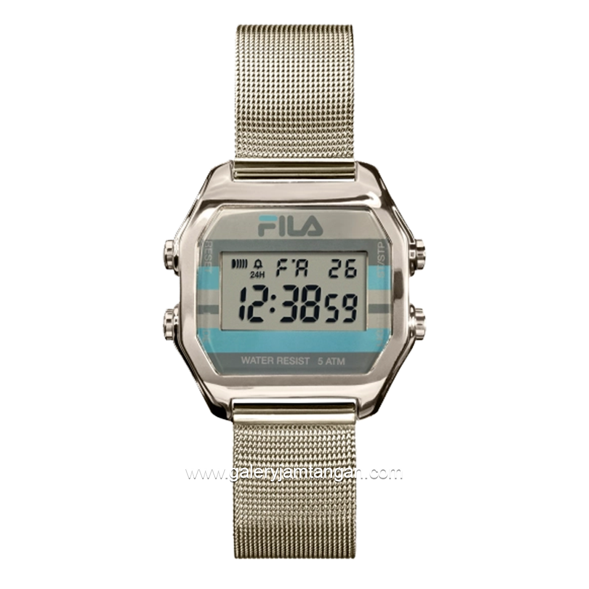 FILA 38-350-001 Digital Silver Stainless Steel Strap