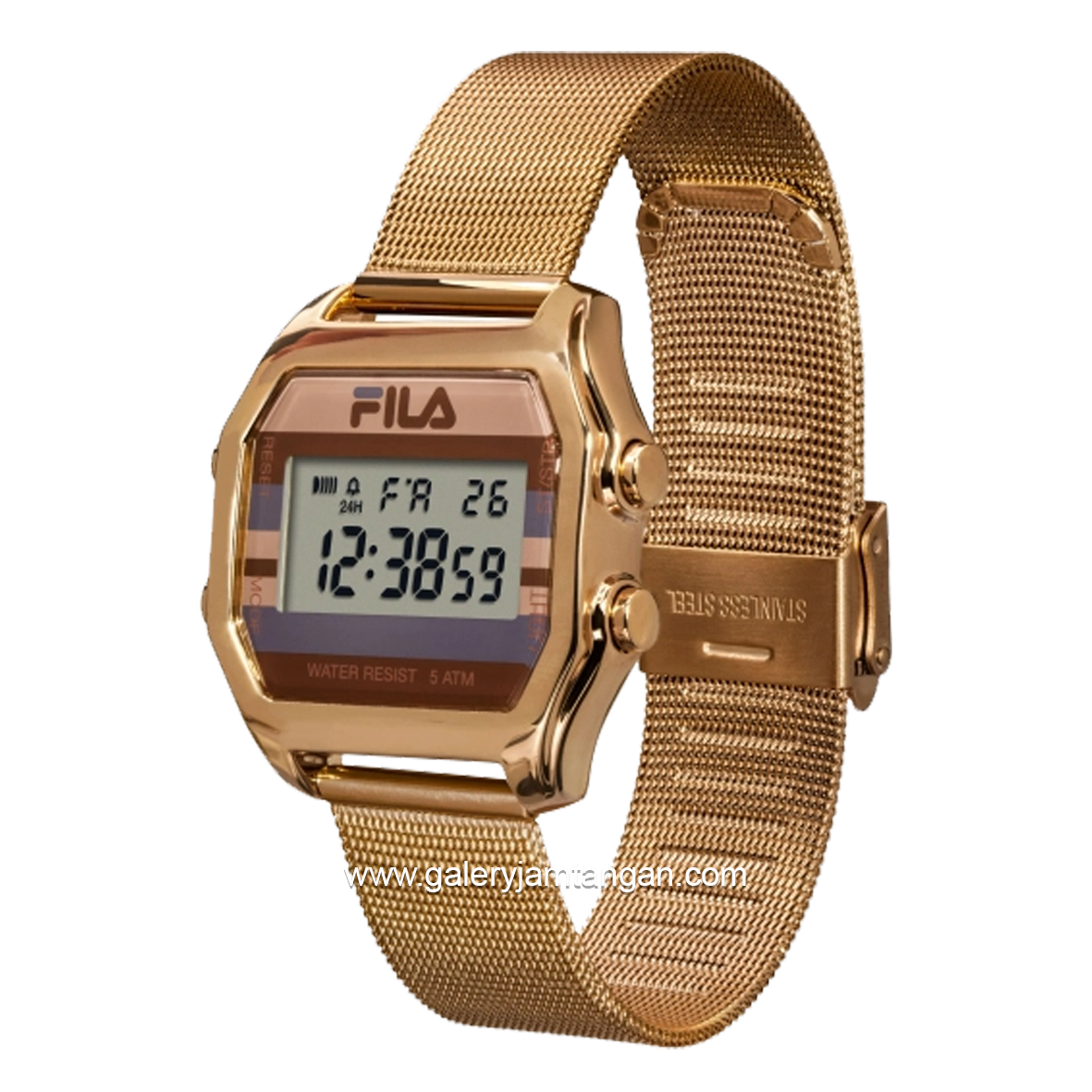 FILA 38-350-003 Digital Rosegold Stainless Stell Strap