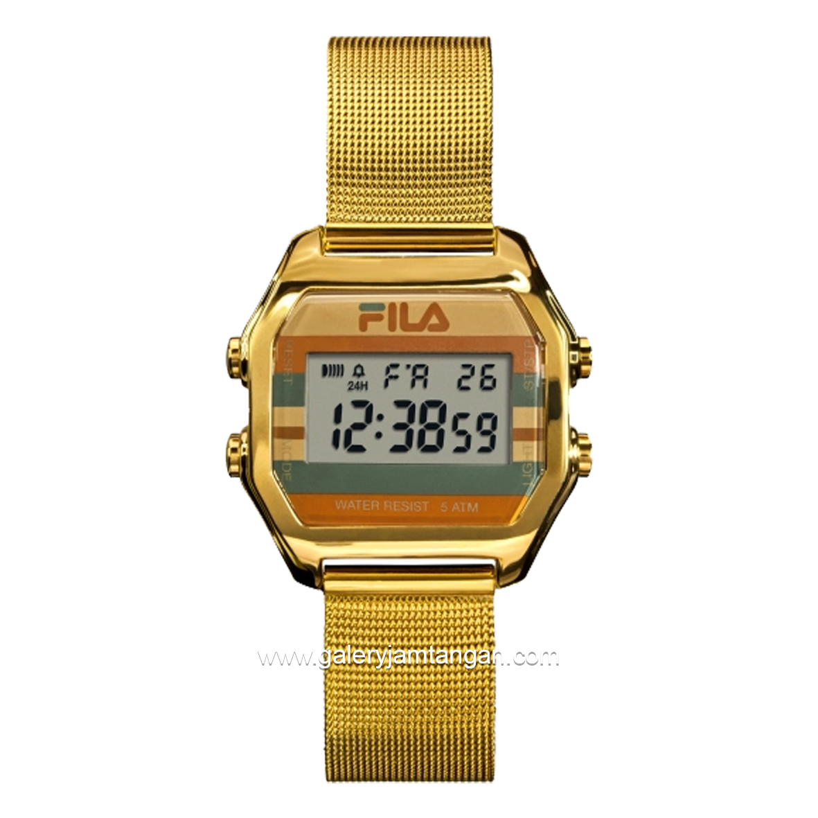 FILA 38-350-004 Digital Gold Stainless Steel Strap