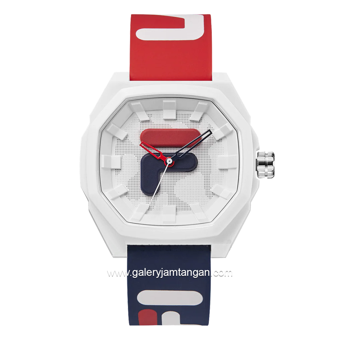 FILA 38-6105-002 Red Blue Dial White Silicone Strap