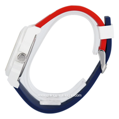 FILA 38-6105-002 Red Blue Dial White Silicone Strap