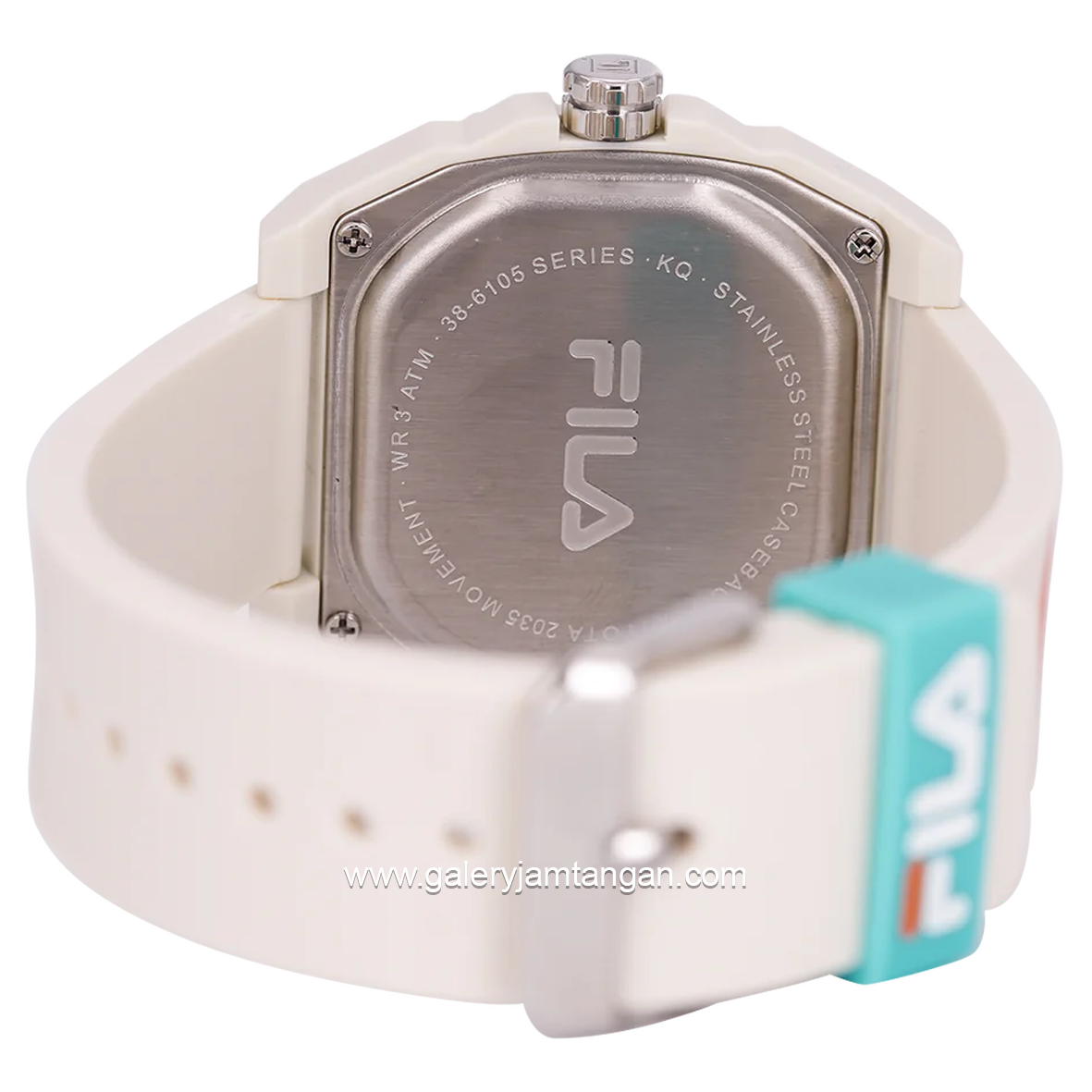 FILA 38-6105-007 White Dial White Rubber Strap