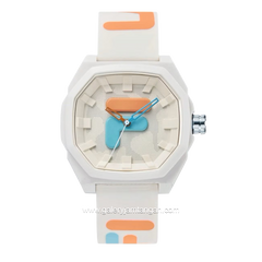 FILA 38-6105-007 White Dial White Rubber Strap