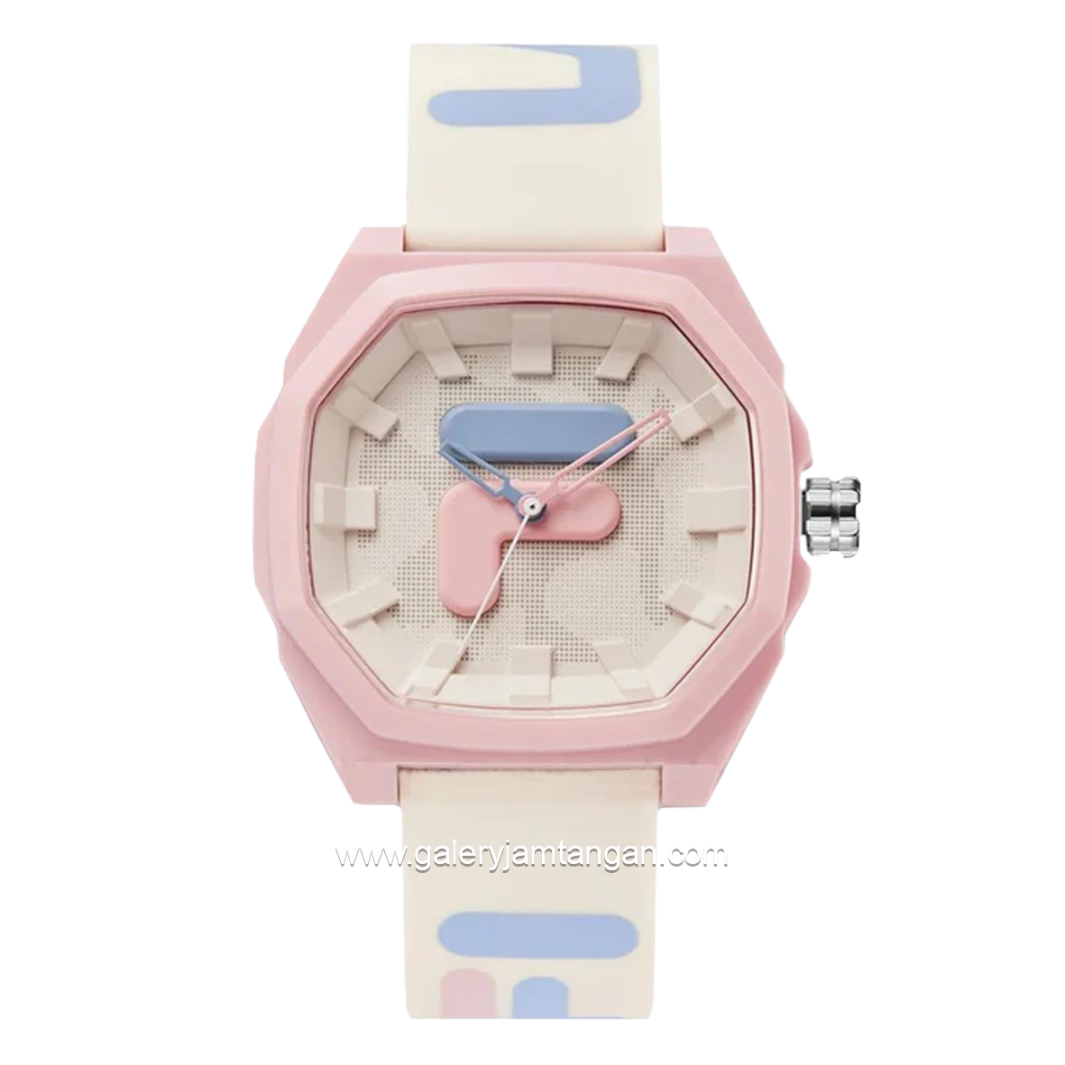 FILA 38-6105-008 Ivory Ring Pink Silicone Strap