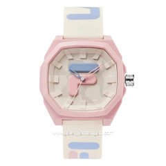 FILA 38-6105-008 Ivory Ring Pink Silicone Strap