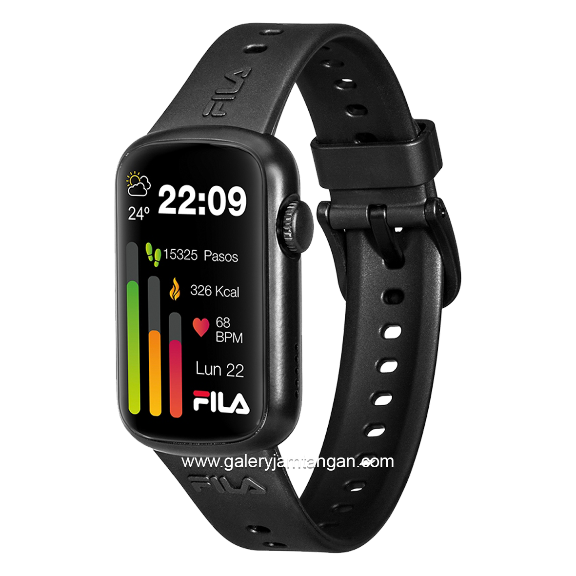 FILA SMART BAND BRAZ15B Full Black Silicone Strap