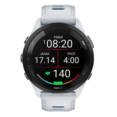 GARMIN FORERUNNER 265 MUSIC White Smartwatch Silicone Strap