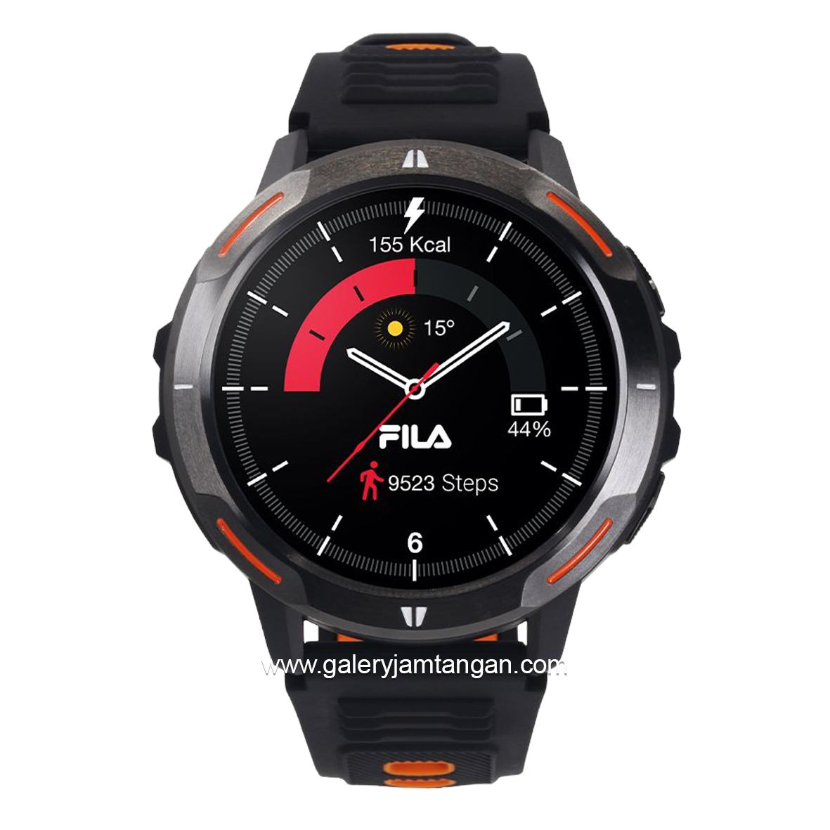 FILA SMARTWATCH SW/52 Combination Black Orange Silicone Strap