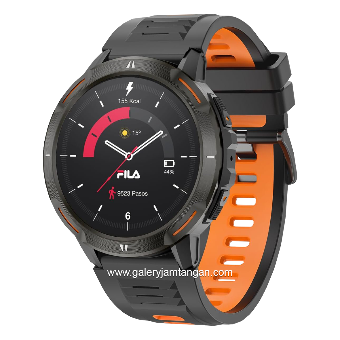 FILA SMARTWATCH SW/52 Combination Black Orange Silicone Strap