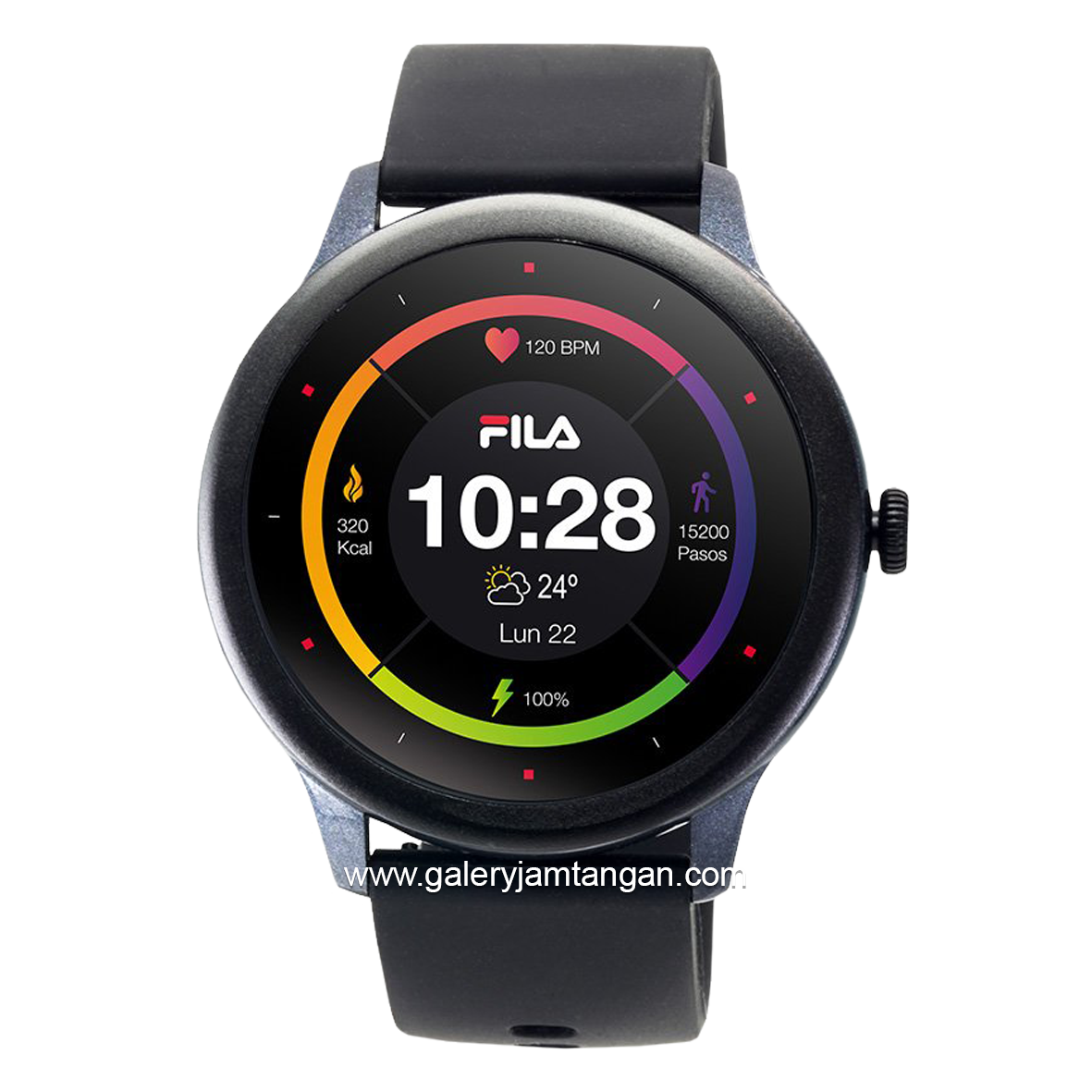 FILA SMARTWATCH SW/53 Full Black Silicone Strap