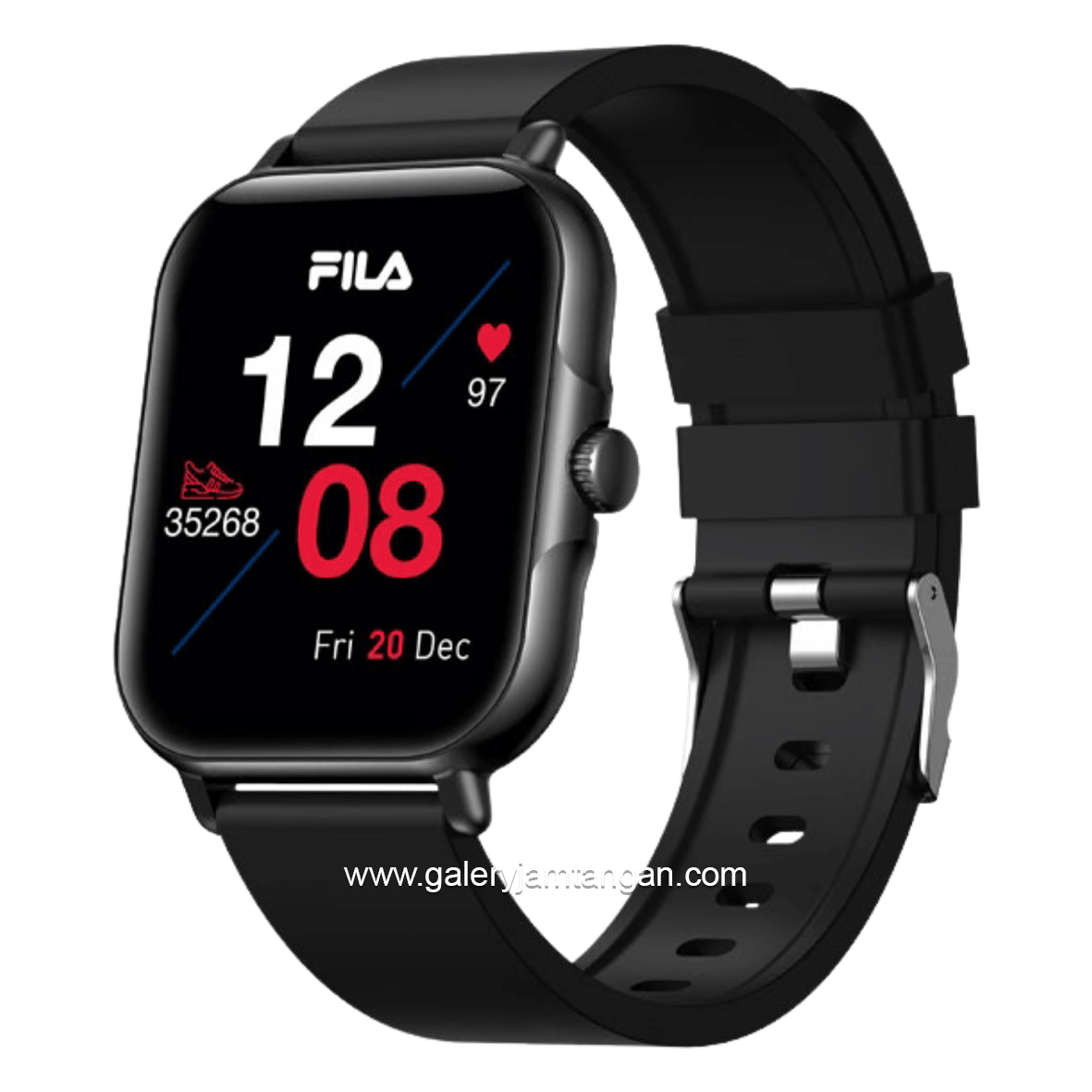 FILA SMARTWATCH SW/63B Full Black Silicone Strap