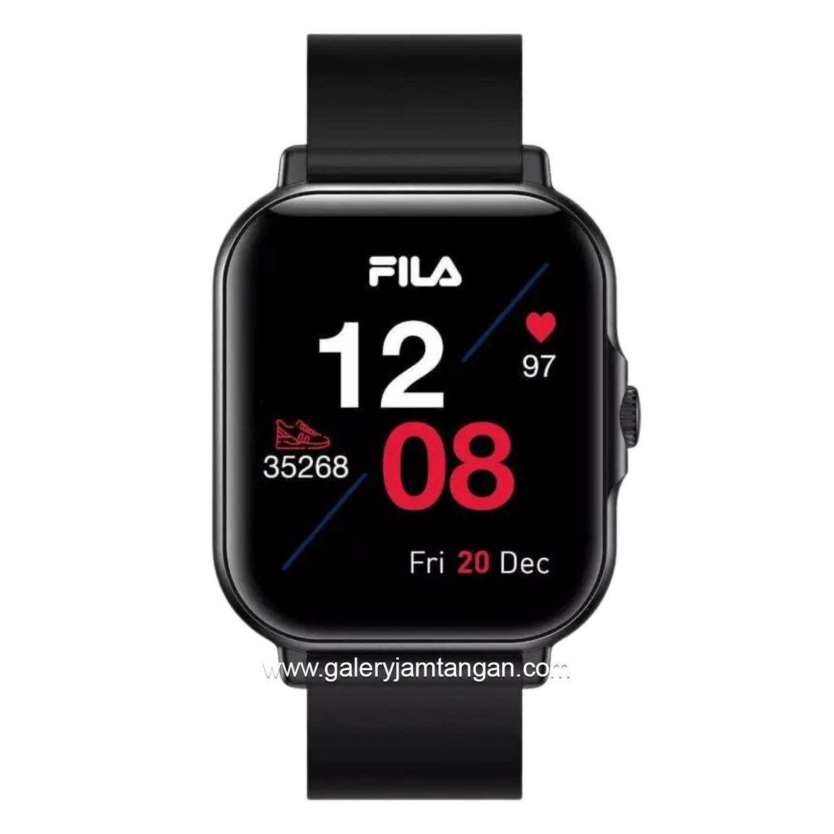 FILA SMARTWATCH SW/63B Full Black Silicone Strap