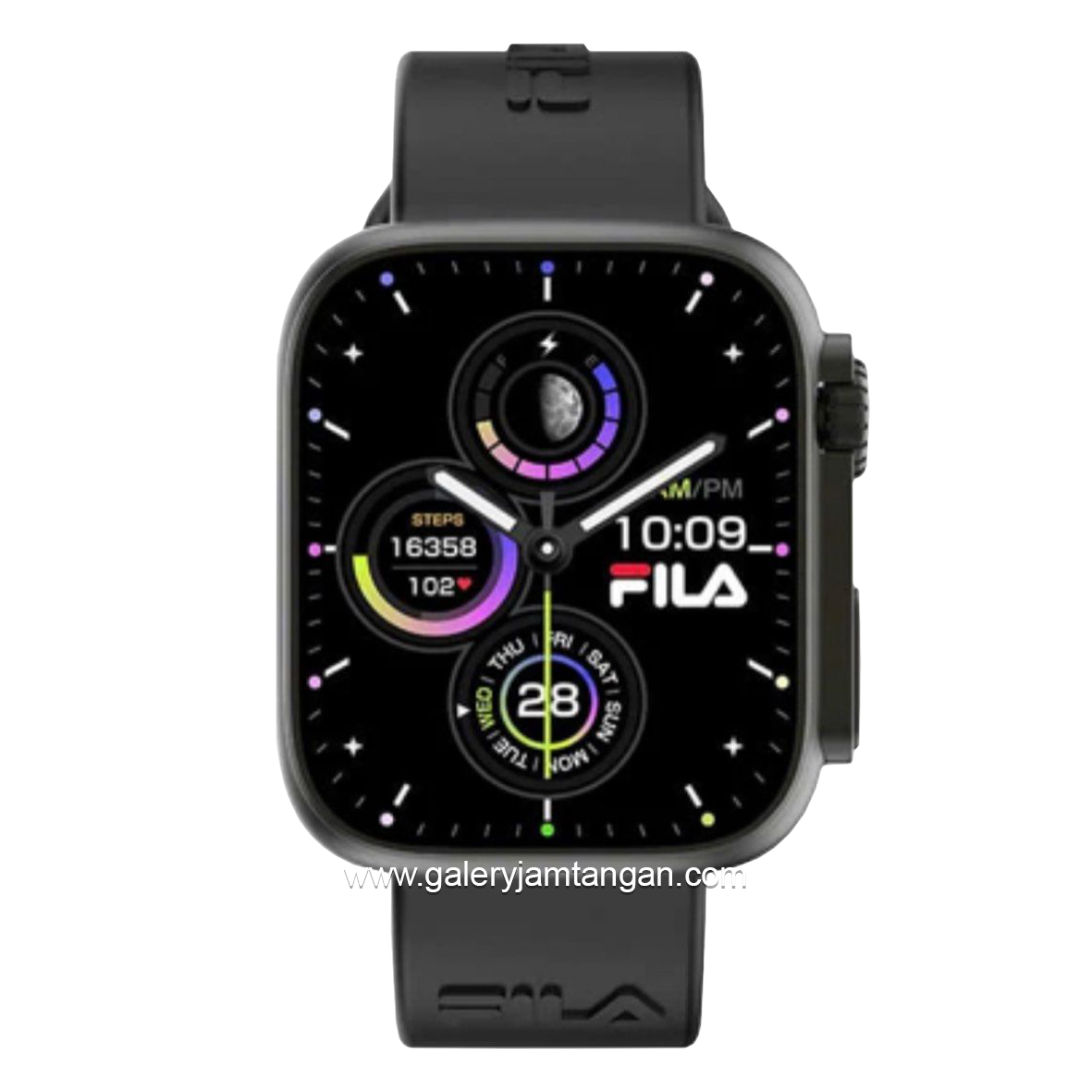 FILA SMARTWATCH SW/70B Full Black Silicone Strap