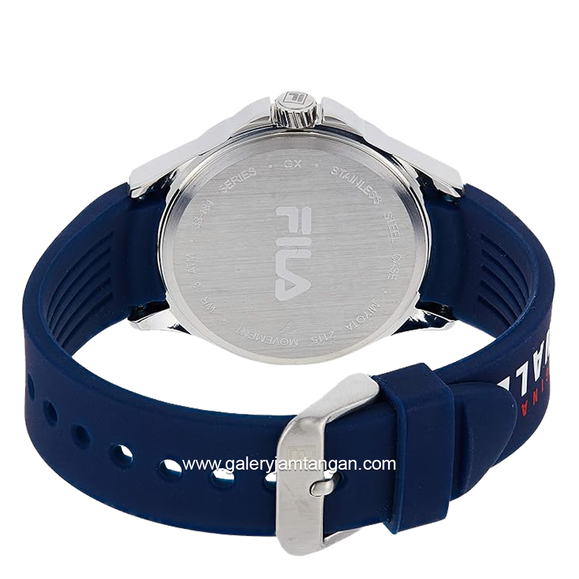 FILA 38-181-002 Blue Silver Dial Blue Rubber Strap
