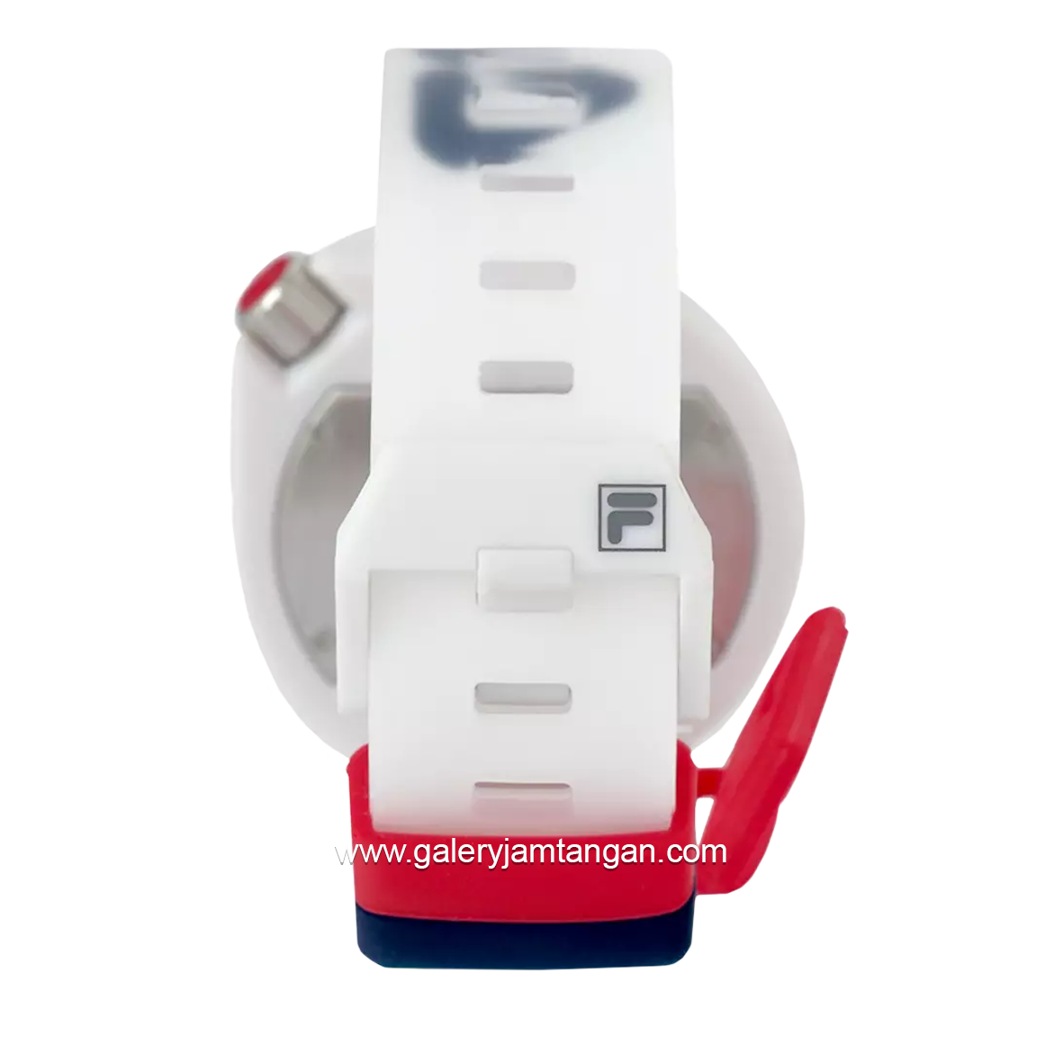 FILA 38-199-004 White List Red Rubber Strap