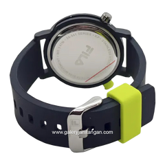 FILA 38-341-003 Black Green Rubber Strap