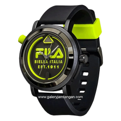 FILA 38-341-003 Black Green Rubber Strap