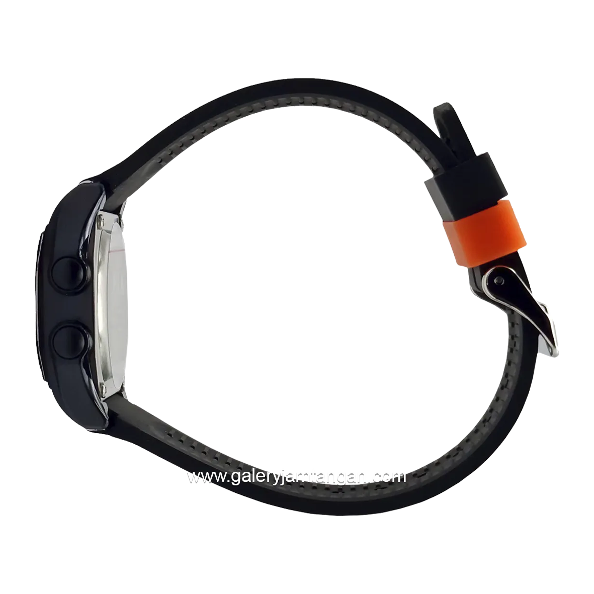 FILA 38-349-002 Digital Black Dial Black Rubber Strap
