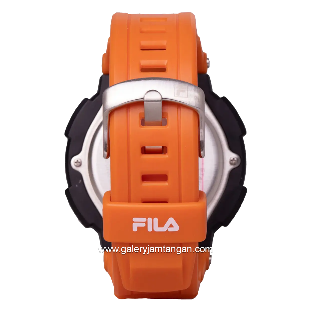 FILA 38-824-102 Orange Black Digital Rubber Strap