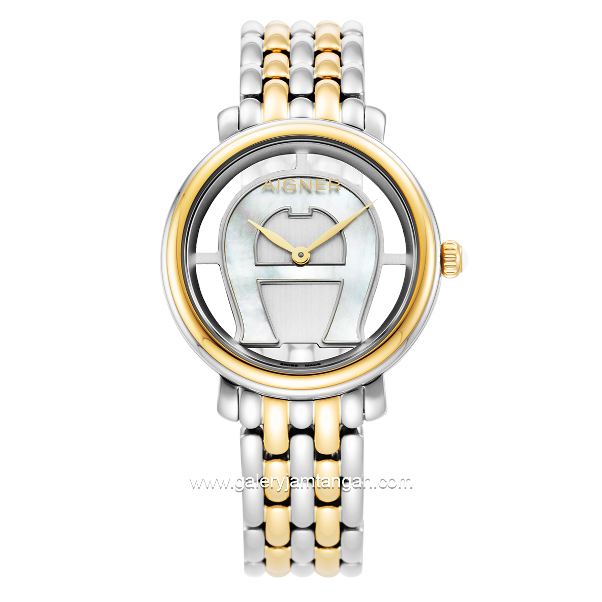 AIGNER FOLIGNO AGW.234003 Silver Gold Watch Swiss Made