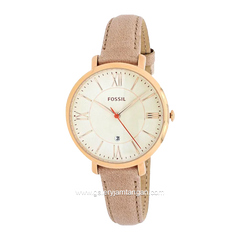 Fossil ES3487 Cream Rose Gold Leather Strap