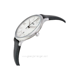 Fossil ES3972 Black Silver Leather Strap