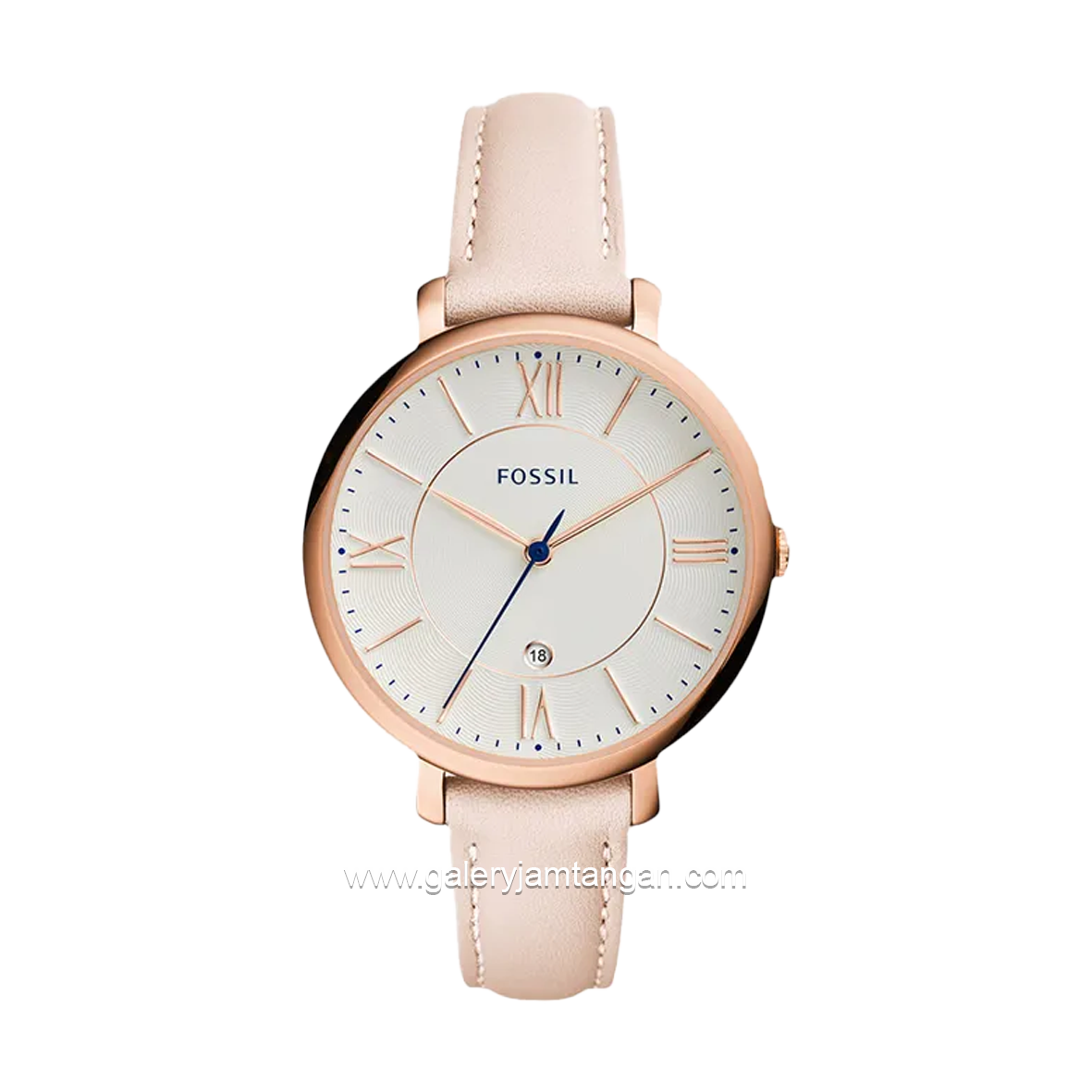 Fossil ES3988 Pink Rose Gold Leather Strap