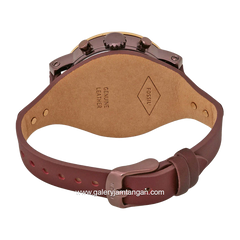 FOSSIL ES4114 Maroon Chronograph Leather Strap